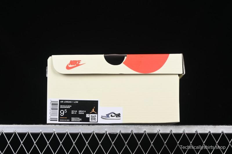 Nike Air Jordan 1 Low Stussy Collaboration - Grey Swoosh Retro Basketball Shoes - XX3318-503