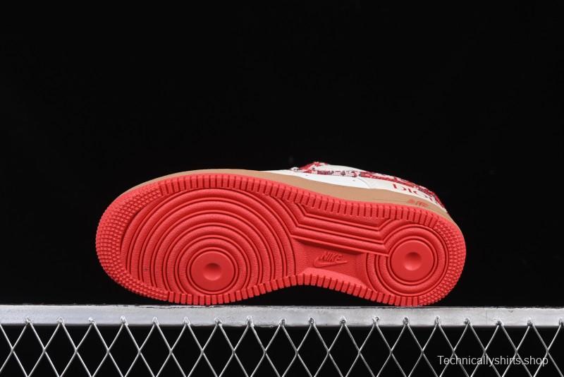 Nike Air Force 1 '07 Low Dior Collaboration Beige Floral Low-Top Casual Sneakers - KK1988-049