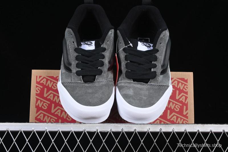 Vans Knu Skool Low-Top Retro Casual Vulcanized Sneakers in Grey Black - VN0009QCBDS