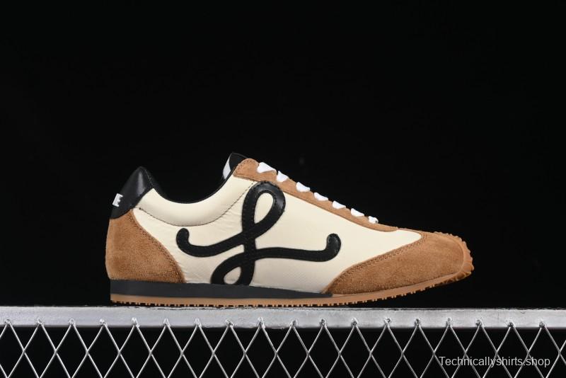 Loewe Ballet Runner 2.0 Sneakers Retro Style Lightweight Training Shoes - Apricor