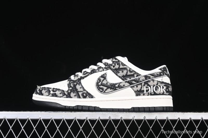 Nike SB Dunk Low Dior Collaboration Anniversary Customized Low-Top Casual Skate Shoes - YX5066-248
