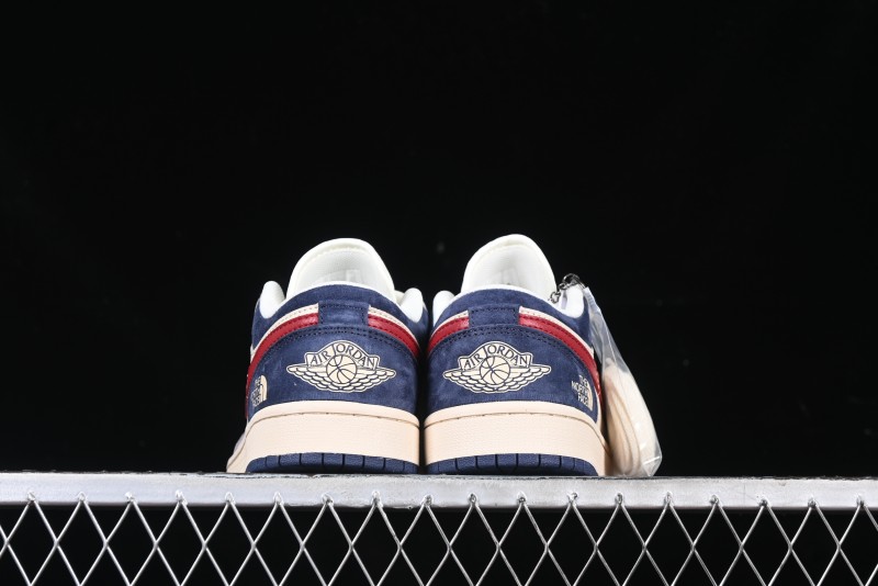 Nike Air Jordan 1 Low AJ1 The North Face Collaboration Grey Blue Red Hook Retro Basketball Shoes - DM9188-012