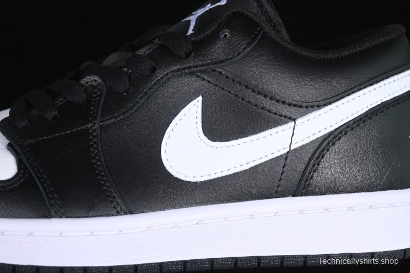 Nike Air Jordan 1 Low Retro Basketball Shoes in Black and White - 553558-043