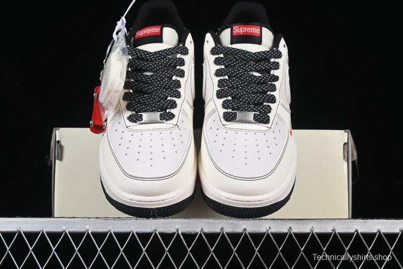 Nike Air Force 1 '07 Low Supreme Collaboration Casual Sneakers with Full-Length Air Cushion - BB7518-012