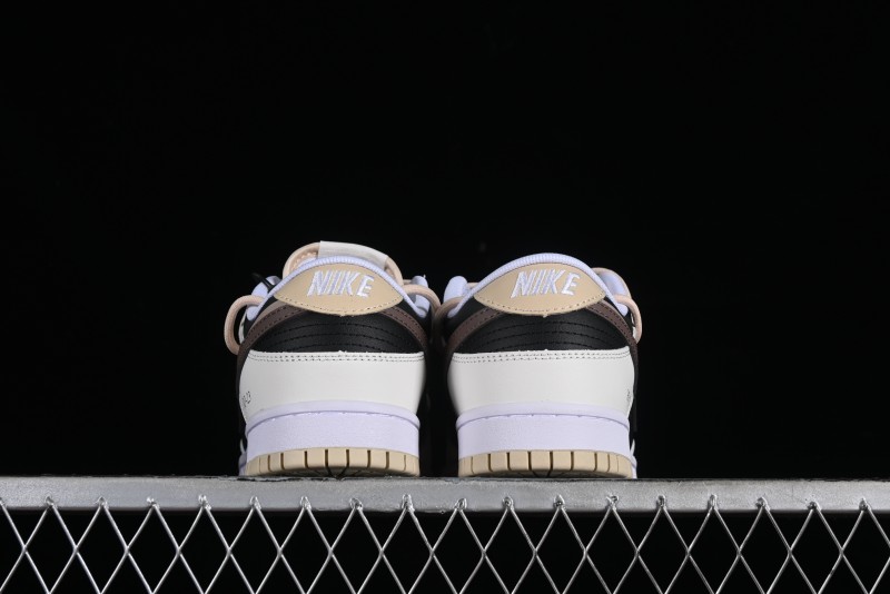 Nike Dunk Low Chestnut Letter High Street Black Brown Deconstructed SB Strap Low Top Casual Skate Shoes - DV0831-003