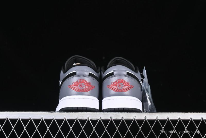 Nike Air Jordan 1 Low AJ1 Grey White Black Swoosh Casual Sneakers - HF3148-106