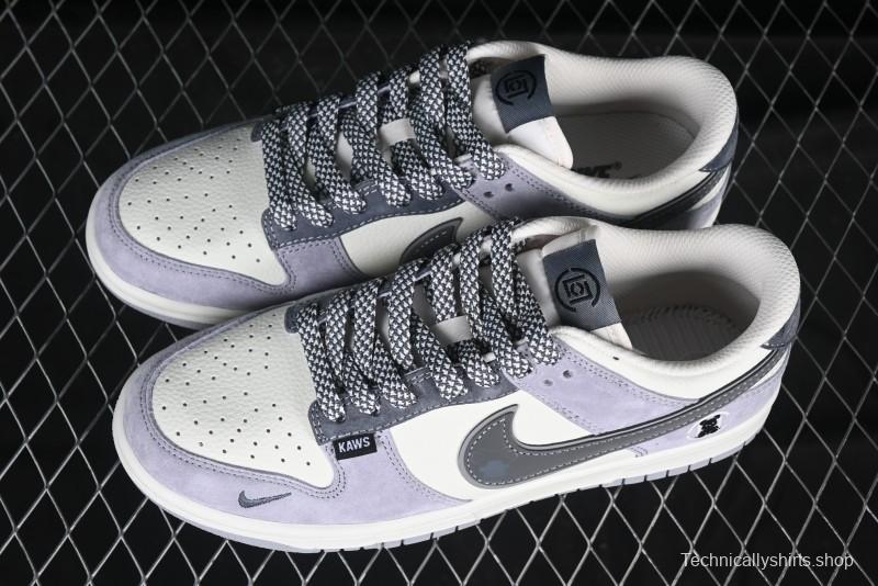 Nike SB Dunk Low Collaboration with Violent Bear Light Grey Pig Anniversary Edition High-End Custom Low-Top Casual Skate Shoes - DJ2024-109