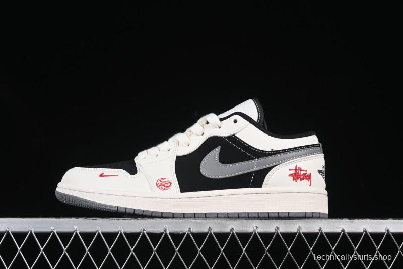 Nike Air Jordan 1 Low Stussy Snake Year Limited Edition Retro Basketball Shoes - XX3318-509