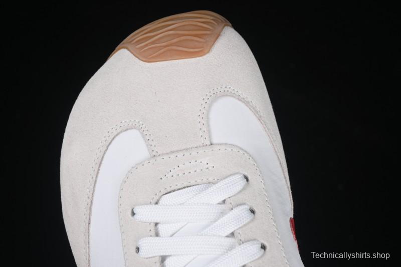 Loewe Ballet Runner 2.0 Sneakers Retro Style Low-Profile Casual Sports Shoes with Asymmetric Toe Design - White Blub