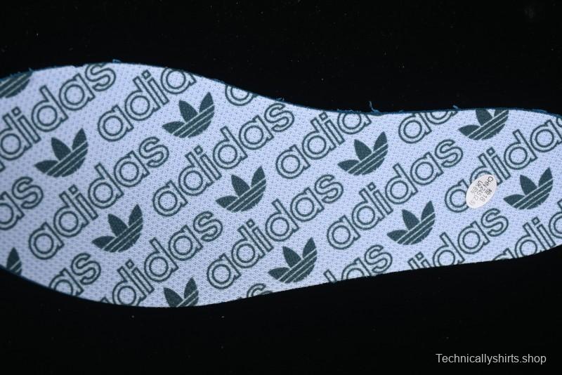 Adidas Retro-Inspired Sneakers - White, Grey & Green with Boost Sole