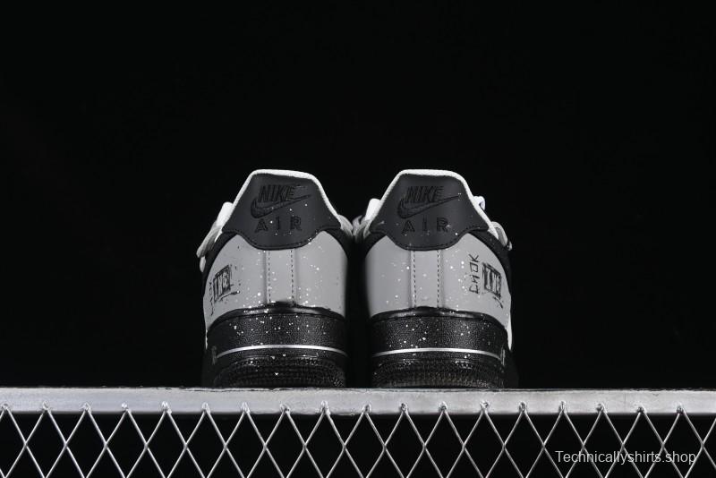 Nike Air Force 1'07 Low Star Graffiti Hand-Painted Casual Sneakers with Full-Length Air Cushion - XV7981-476