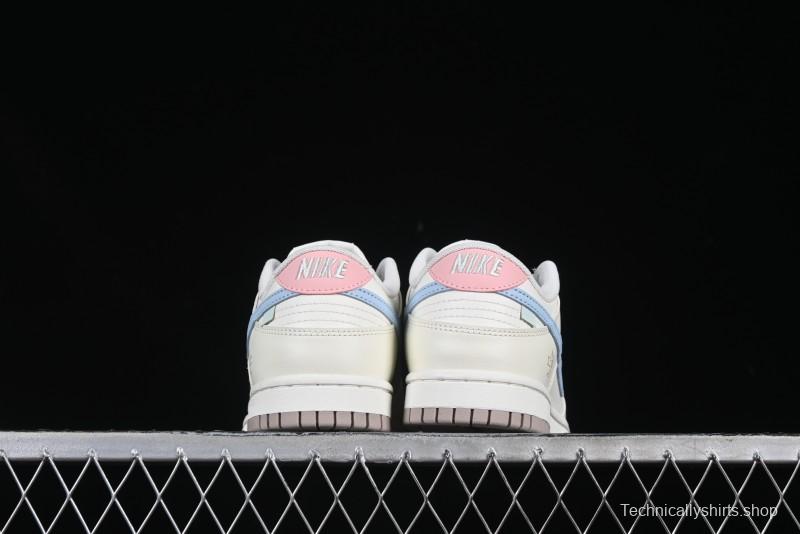 Nike Dunk Low "Pastel Panda" - Cream with Baby Blue & Pink Accents