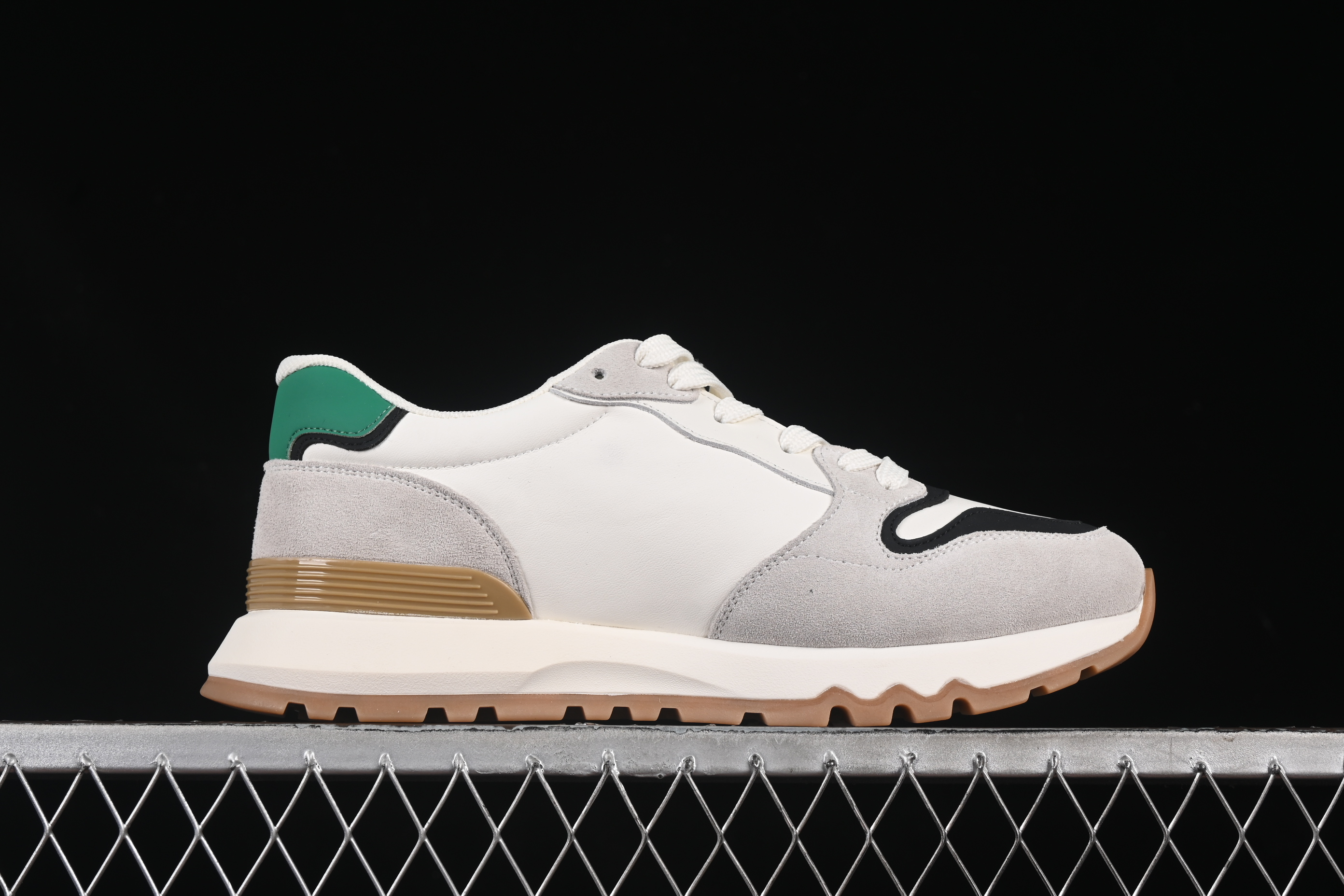 Valentino Punk Style Stitch Pattern Soft Lambskin Comfortable Lace-Up Low-Top Casual Running Shoes - MBH8