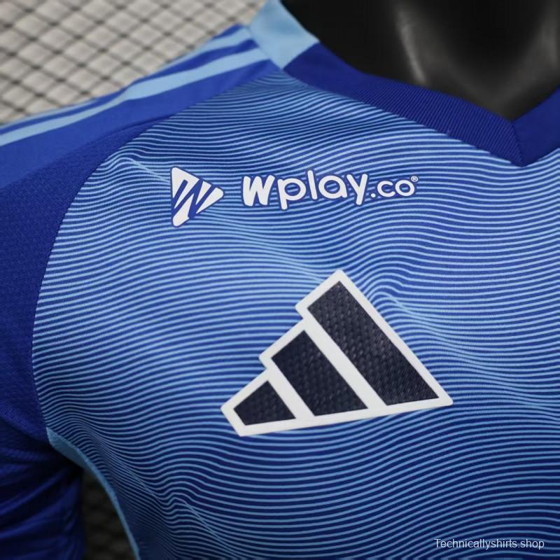 Player Version 25/26 Millonarios Blue with Andina Logo Design Home Jersey