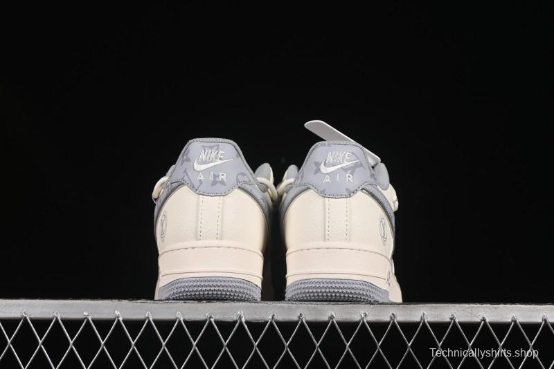 Nike Air Force 1'07 Low LV Collaboration Grey Print Drawstring Casual Sneakers - DM6868-062
