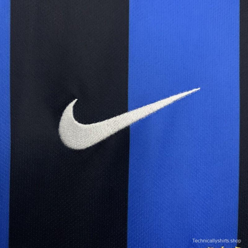 09/10 Retro Inter Milan Long Sleeves Champions League Edition Home Jersey