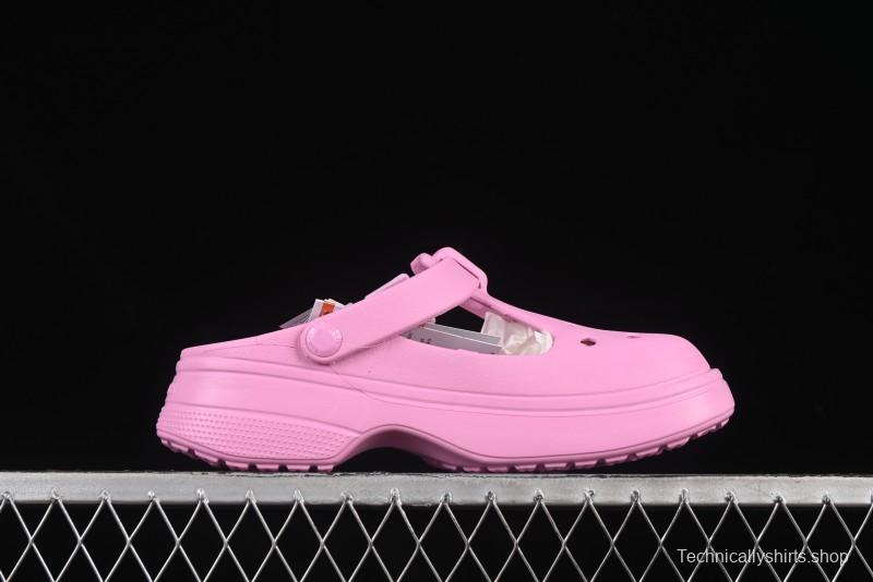 Crocs Mary Jane Classic Simple Casual Beach Clog Sandals - B.D4