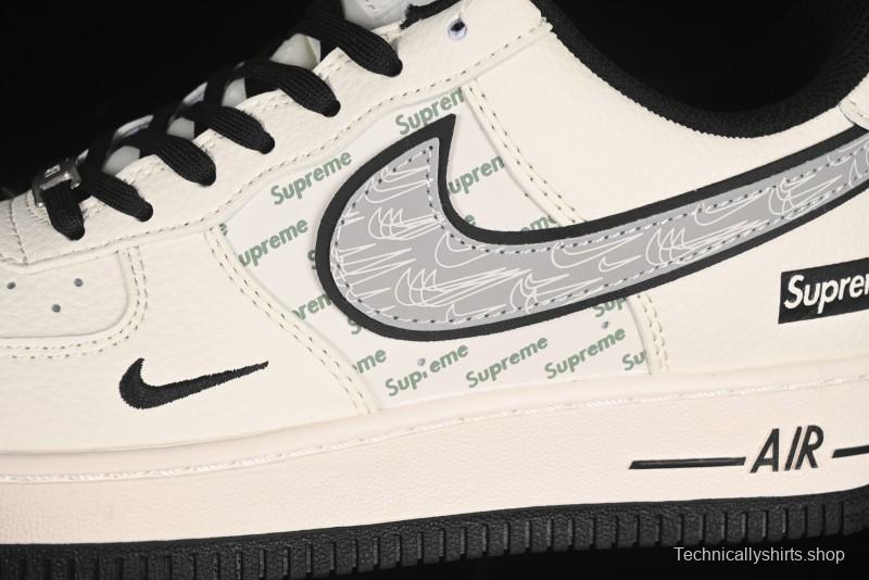 Nike Air Force 1 '07 Low Supreme Collaboration Shadow Swoosh Casual Sneakers - XX3168-149