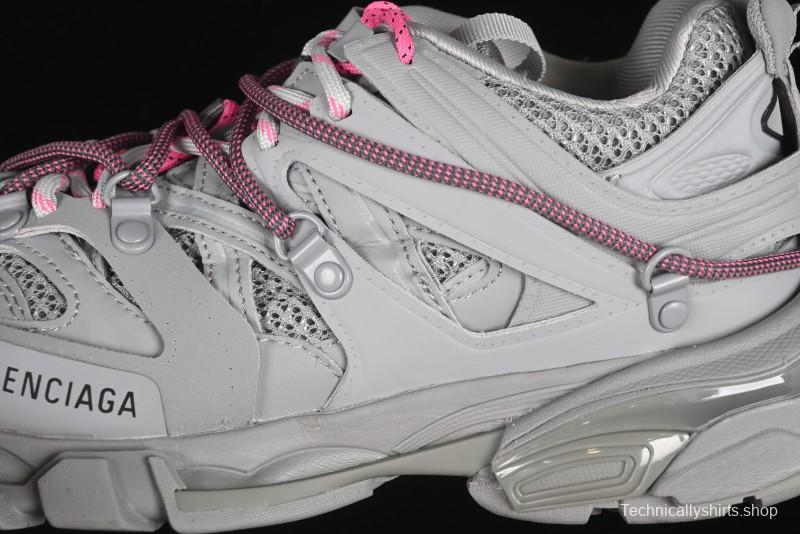 Balenciaga Track Sneaker Tess s.Gomma Res BI ALV/TIS EFF NUBUK/TIS E Waterproof Running Shoes - WTRHK1013