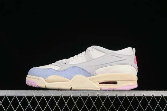 Nike Air Jordan 4 Remastered Retro Sneakers with Textile Mesh and Suede Upper - IB4466-025