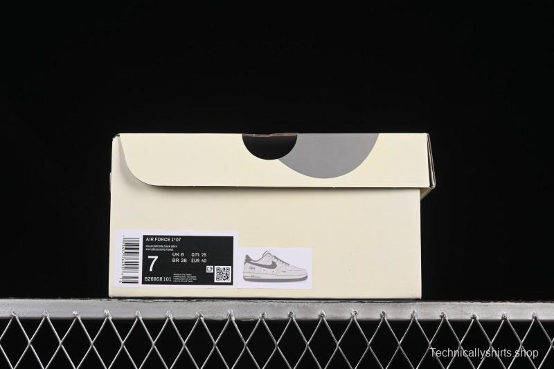 Nike Air Force 1'07 Low Stussy Collaboration Woven Fabric Low-Top Casual Sneakers - BZ6808-101