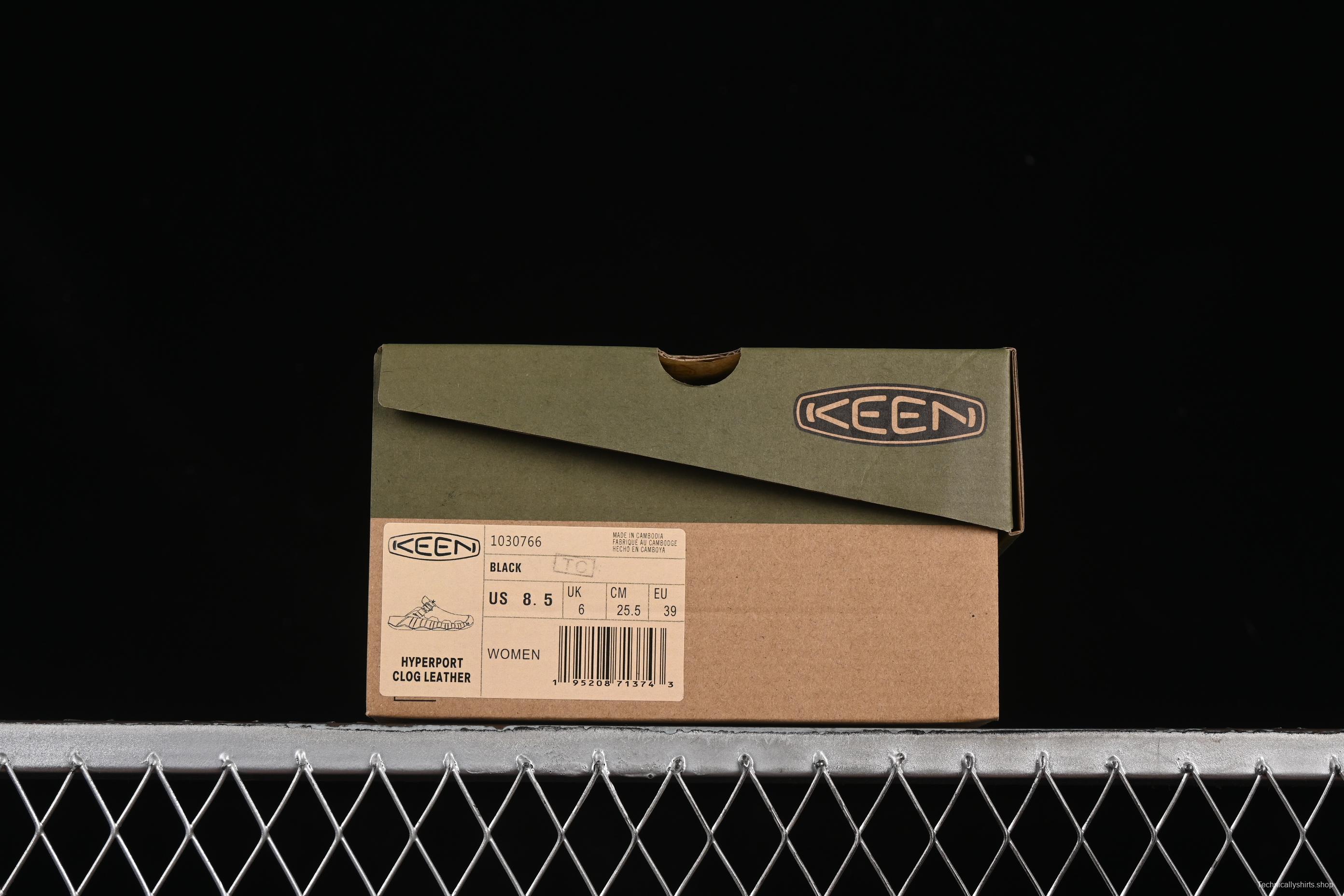 Keen Hyperport Clog Leather Summer Mule Slip-On with Arch Support and Adjustable Lacing System - 1030766