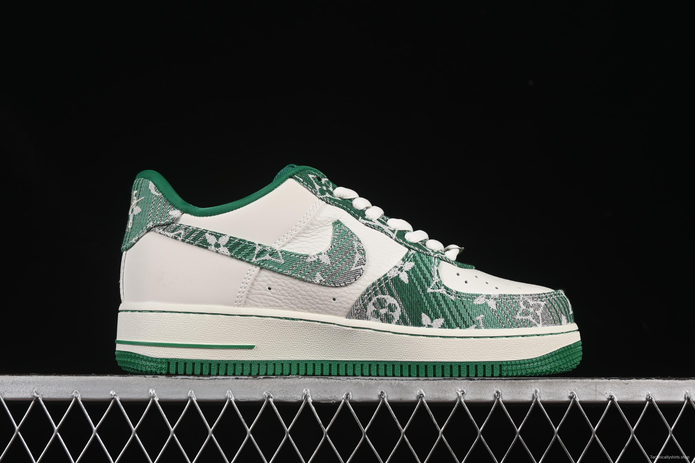 Nike Air Force 1 '07 Low LV Collaboration Green Denim Casual Sneakers - SC9207-538