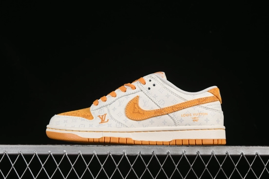 Nike SB Dunk Low LV Collaboration Beige Denim Anniversary High-End Custom Low-Top Casual Skate Shoes - SC9772-803