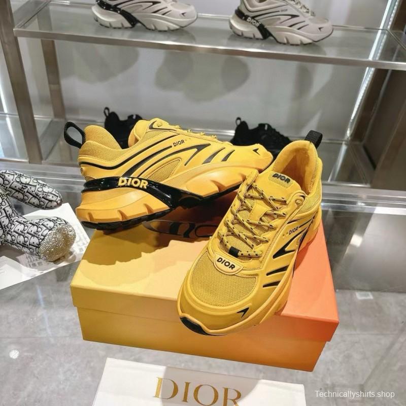 2024 Unisex Dior Yellow Mesh Sneaker MJ00360