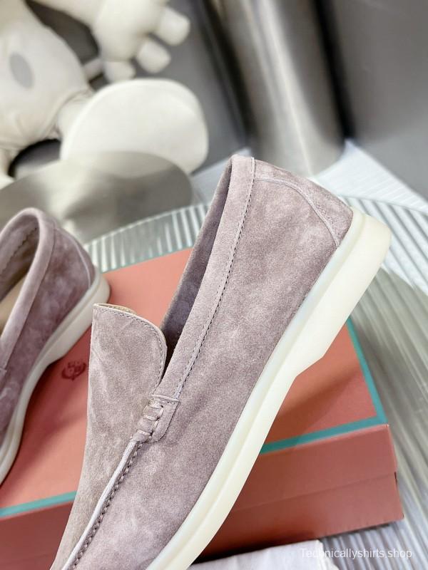 2024 Unisex LP Light Pink Suede Loafers MJ00270