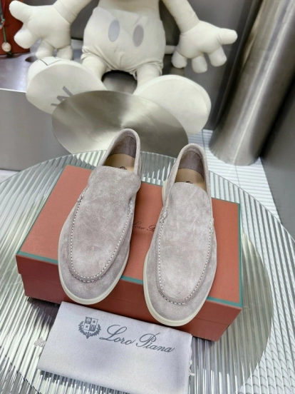 2024 Unisex Le Parmentier Beige Suede Loafers MJ00270