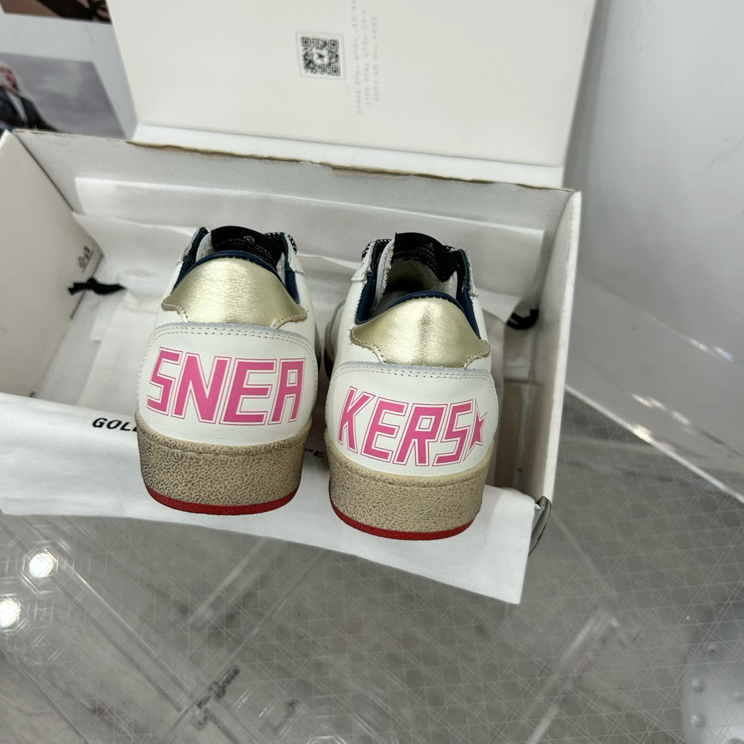 2024 Unisex GGDB White Gold Leather Sneakers MJ00260