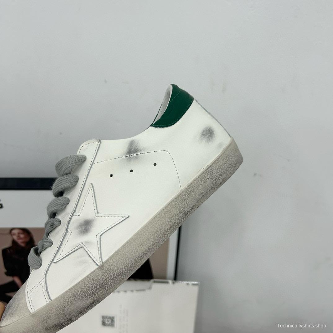 2025 Unisex GGDB White Green Leather Sneakers