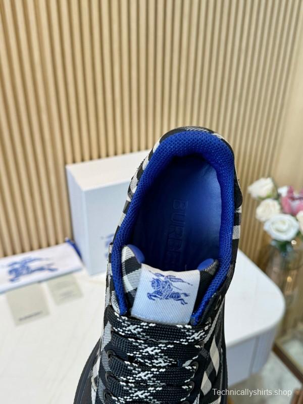 2024 Unisex Burberry Black White Classic Cotton Sneakers MJ00320