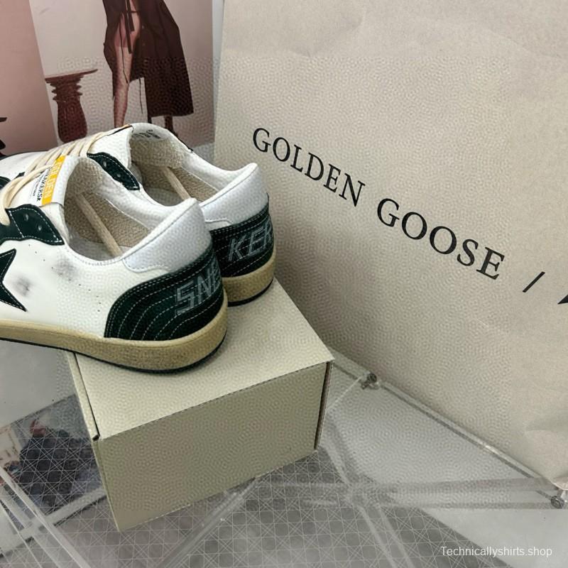 2024 Unisex GGDB White Green Leather Sneakers MJ00260