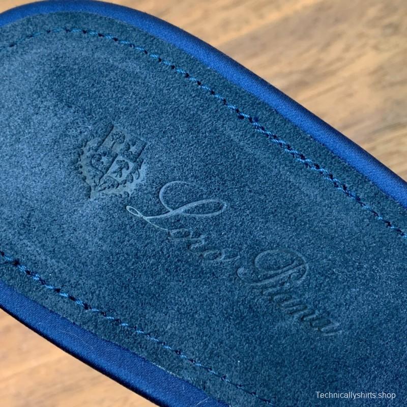 2025 Women Le Parmentier Navy Silk Sandals KFY00280