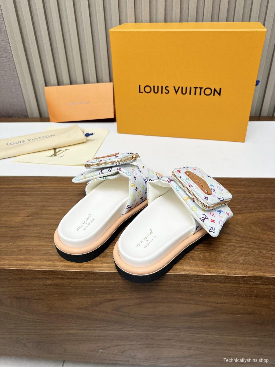 2025 Louis Vuitton Multi Color Canvas Slippers