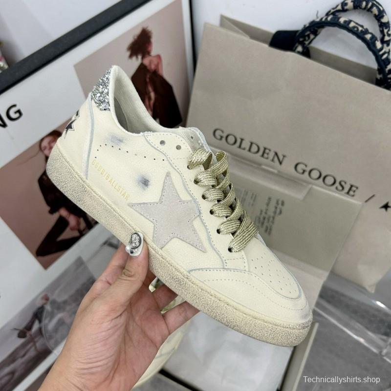 2024 Unisex GGDB White Grey Leather Suede Sneakers MJ00260