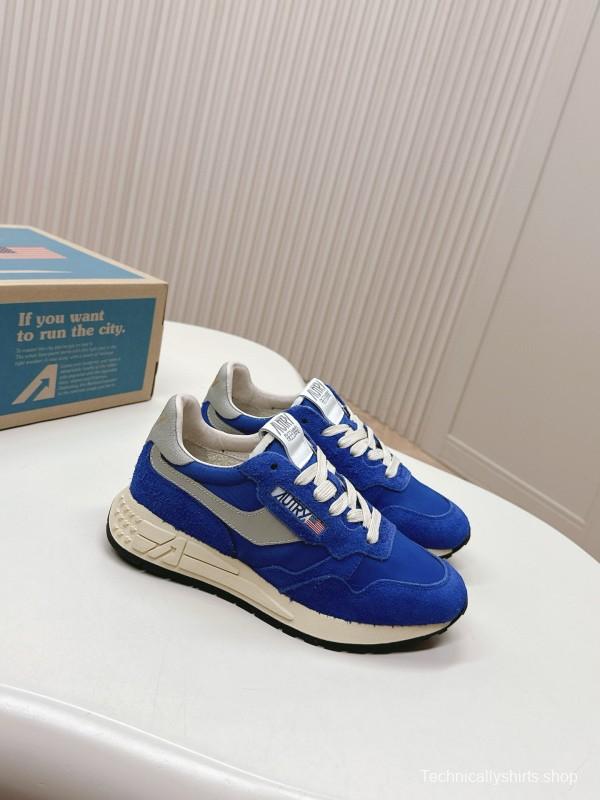 2024 Men Autry Blue Grey Suede Mesh Sneakers MJ00330