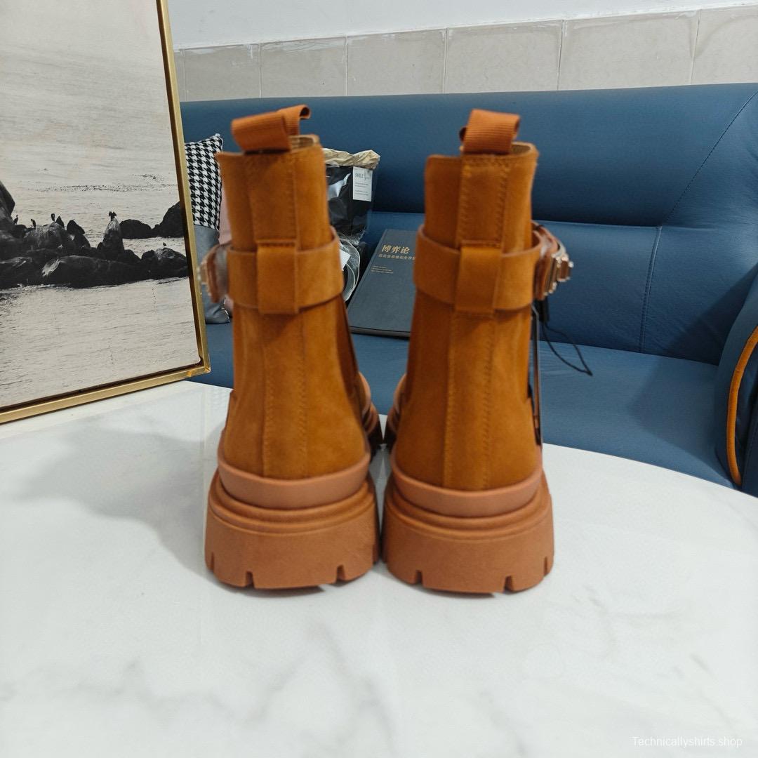 2024 Women Dolce & Gabbana Brown Suede Boots