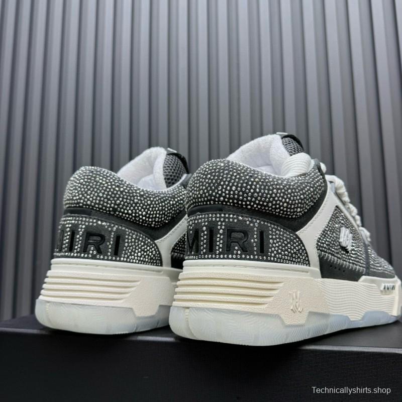 2024 Unisex Amiri Black White Leather Suede Sneaker MJ00410