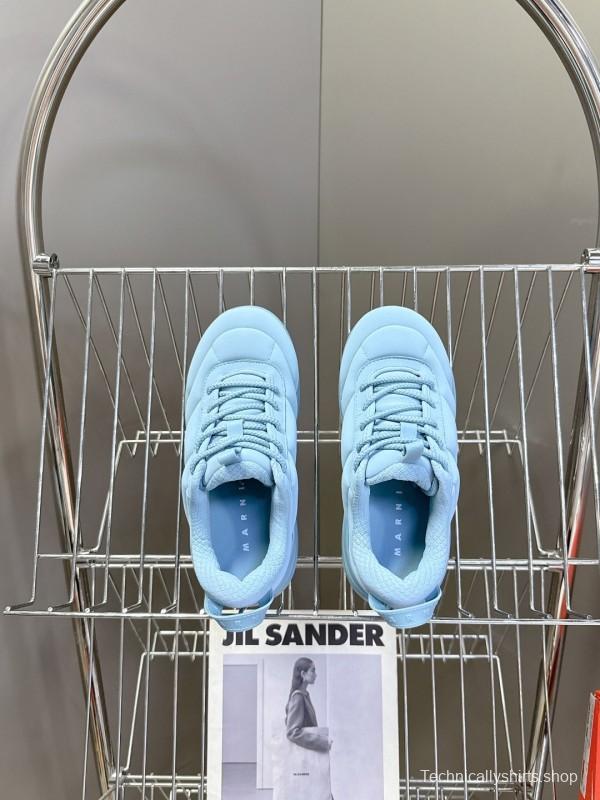 2025 Women Marni Blue Fabric Sneakers