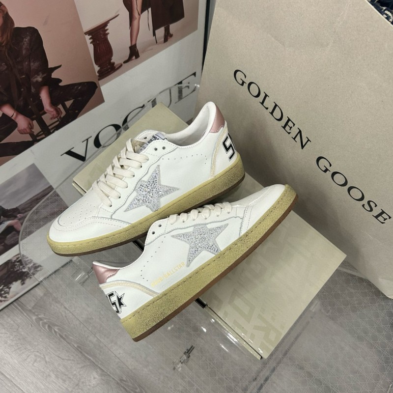 2024 Unisex GGDB White Pink Leather Low Top Sneakers MJ00260