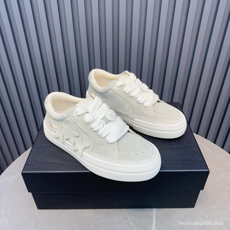 2024 Unisex Amiri White Leather Sneakers MJ00300