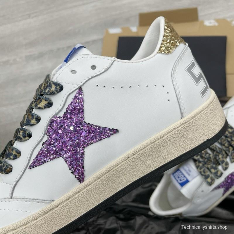 2024 Unisex GGDB White Purple Gold Leather Suede Sneakers MJ00260