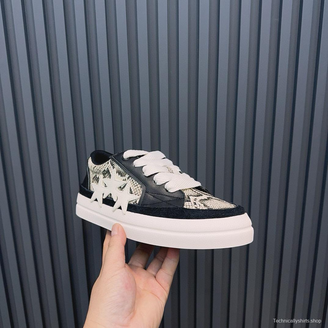 2024 Unisex Amiri Black White Leather Sneaker MJ00300