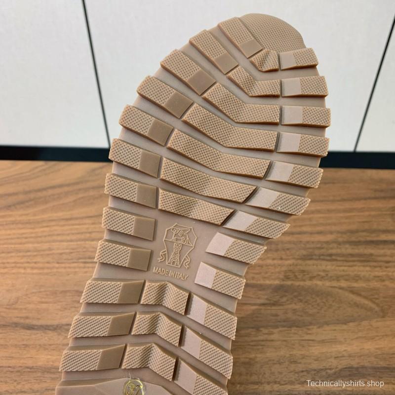 2025 Unisex Brunello Cucinelli Black Grey White Suede Leather Casual Sneakers LY