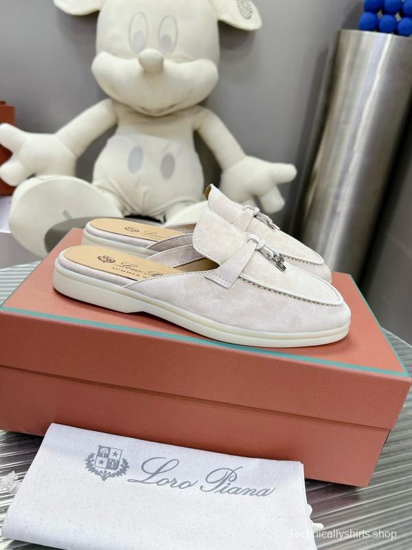 2024 Slippers LP Beige Nubuck Leather Loafer MJ00270