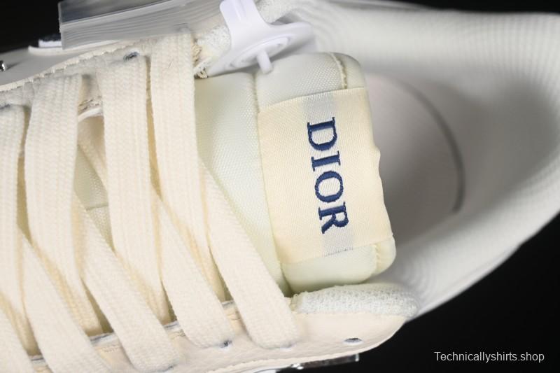 Nike Air Force 1 '07 Low Dior Collaboration Blue Four Small Silver Swoosh Casual Sneakers - XS2869-001