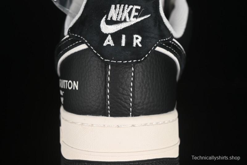 Nike Air Force 1 '07 Low LV Collaboration Black Leather Casual Sneakers - YX5066-349